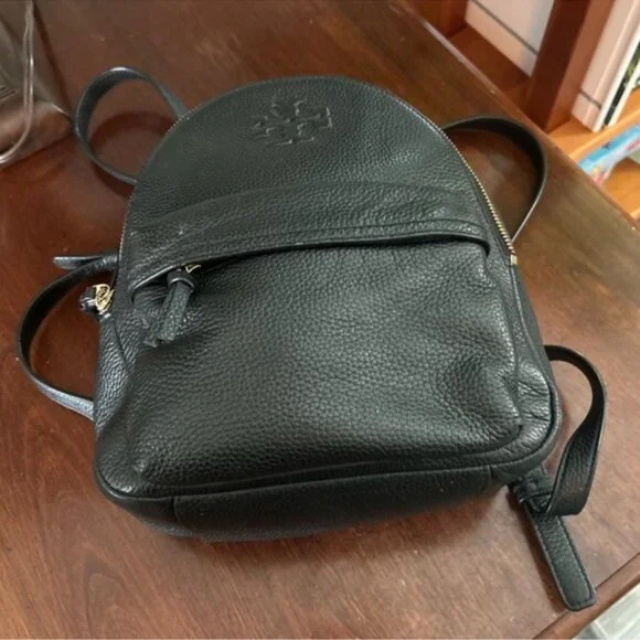 Tory Burch Black Leather Backpack - Picture 10 of 10